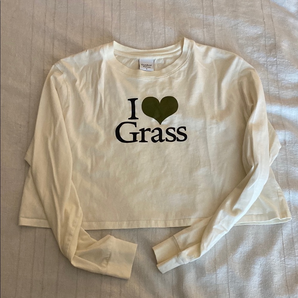 Outdoor Voices Cream Long Sleeve Tee